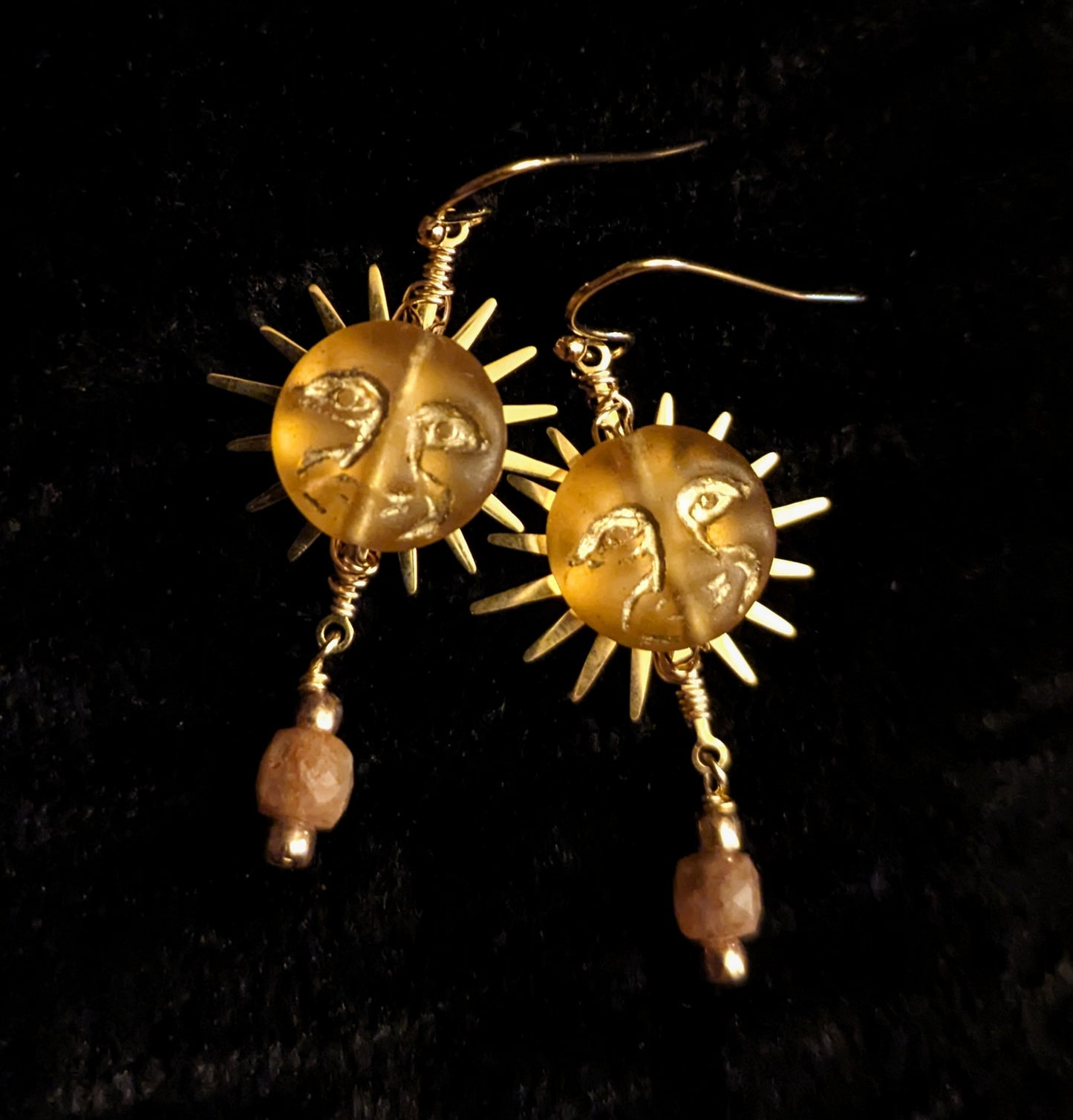 Sunstone sunshine earrings