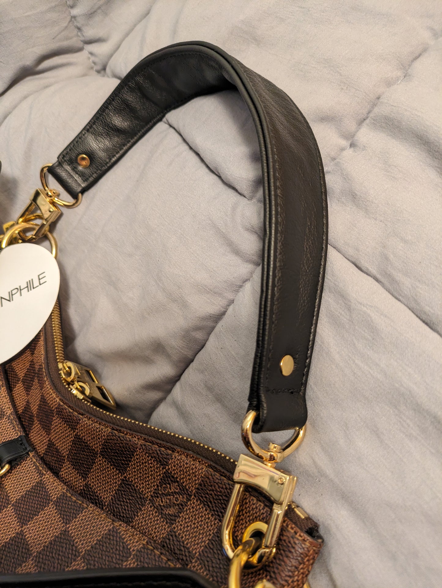 Authentic Louis Vuitton Damier Ebene Odeon MM Black