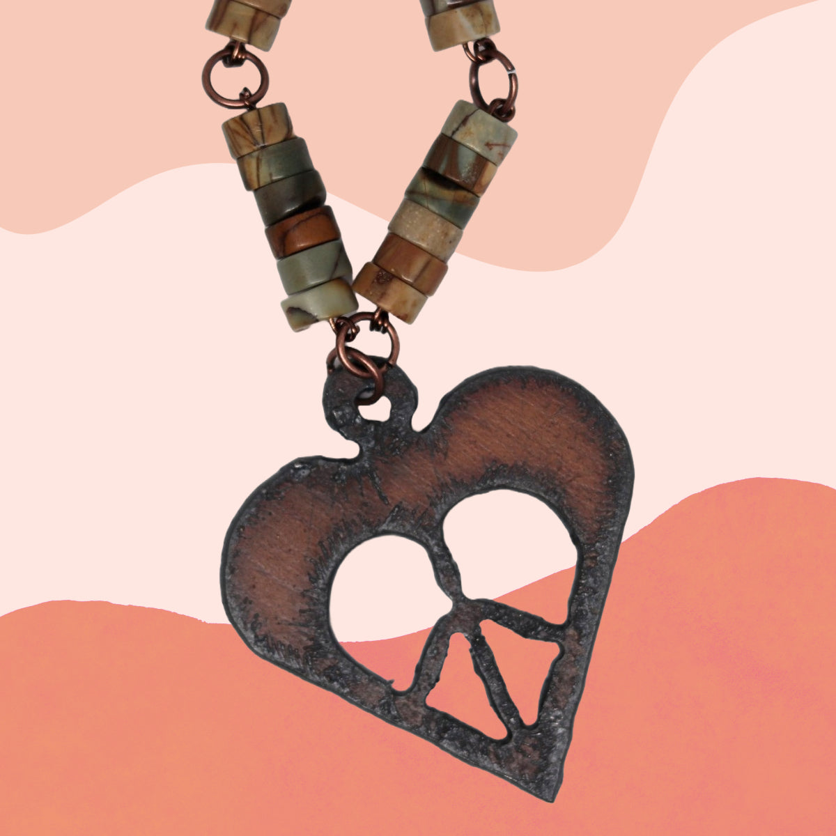 Jasper Heart Necklace