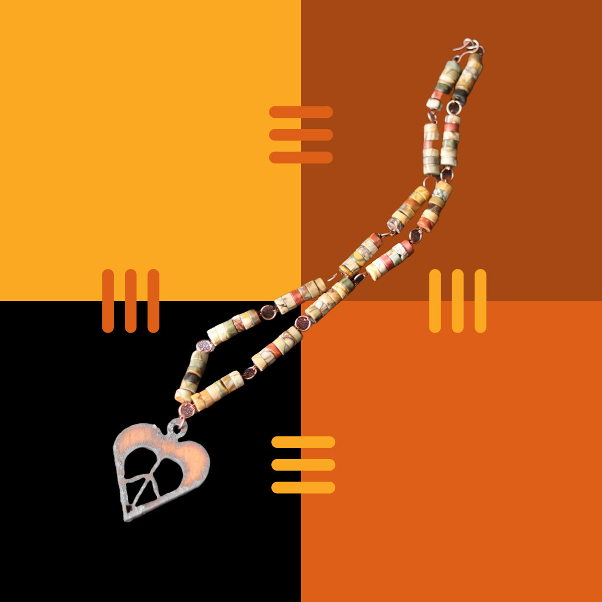 Jasper Heart Necklace