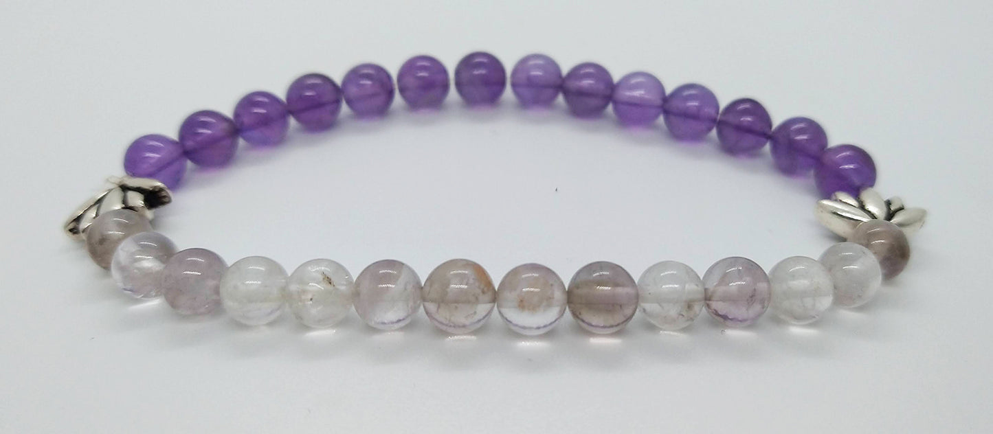 Amethyst Lotus Flower Bracelet