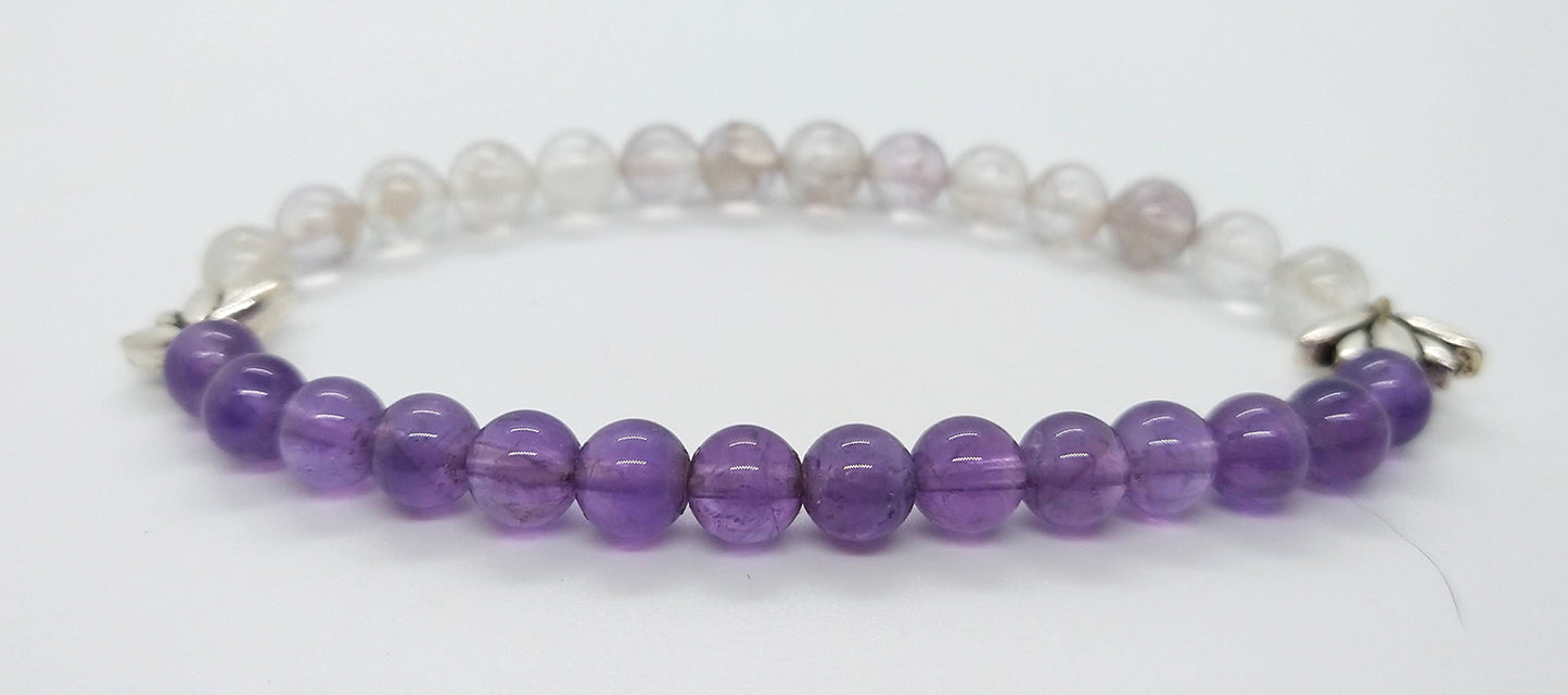 Amethyst Lotus Flower Bracelet
