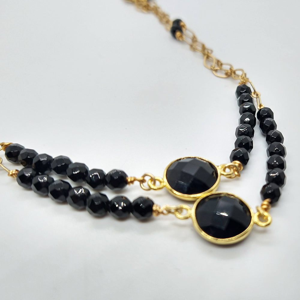 Night Wish Crecent Moon and Star Statement Necklace