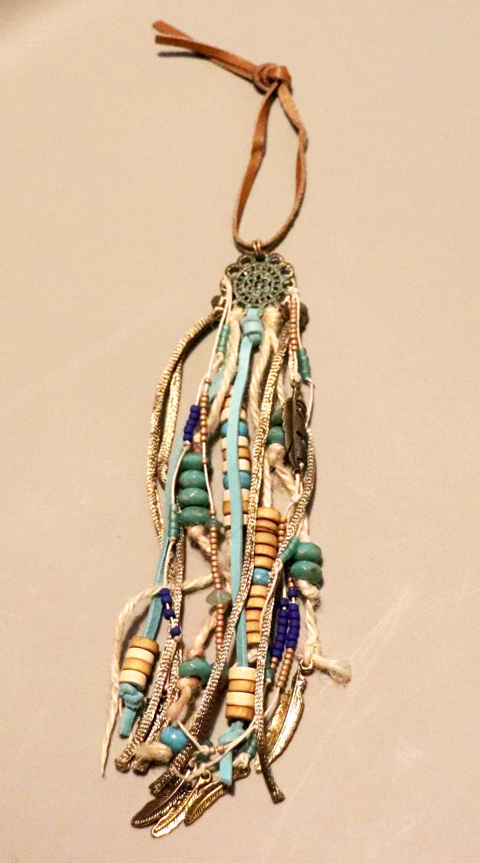 Hand beaded Dream Catcher Ornament Charm