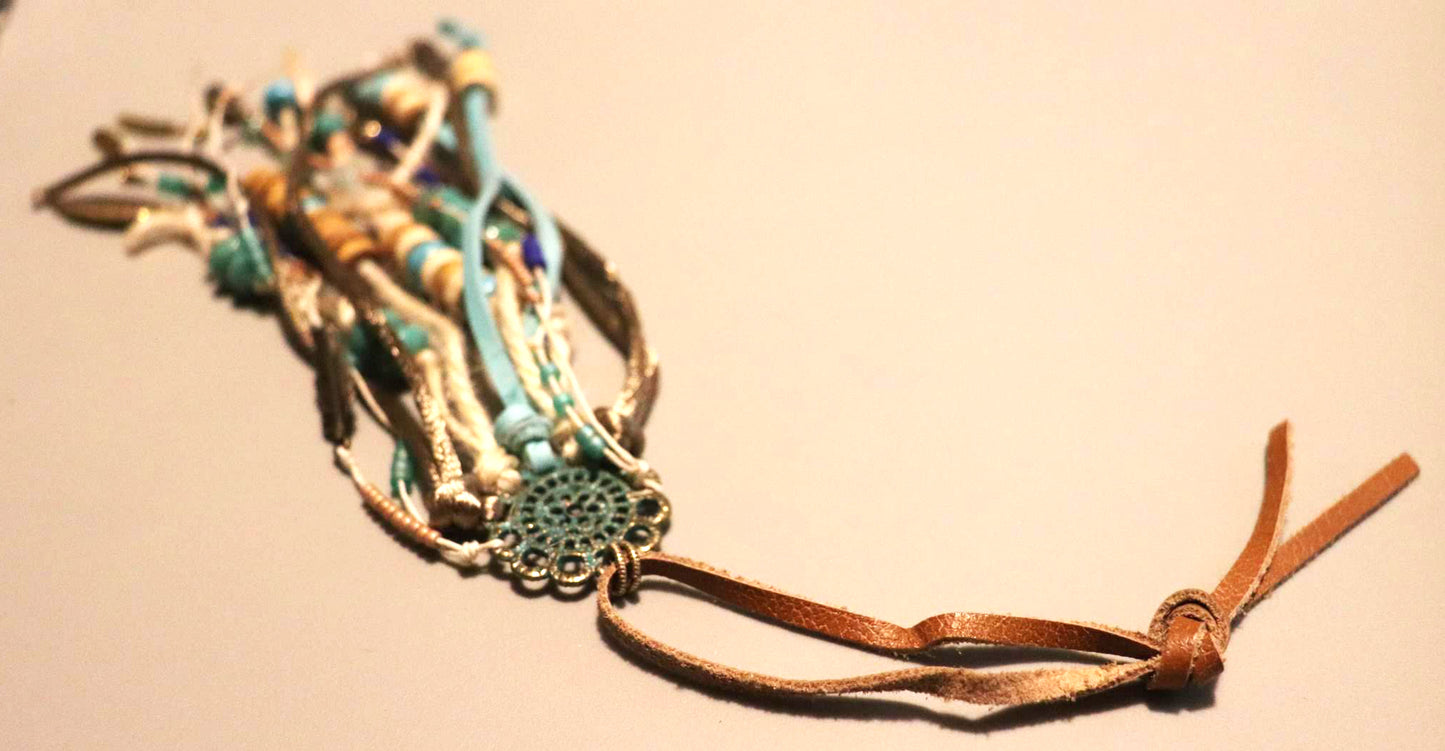 Hand beaded Dream Catcher Ornament Charm