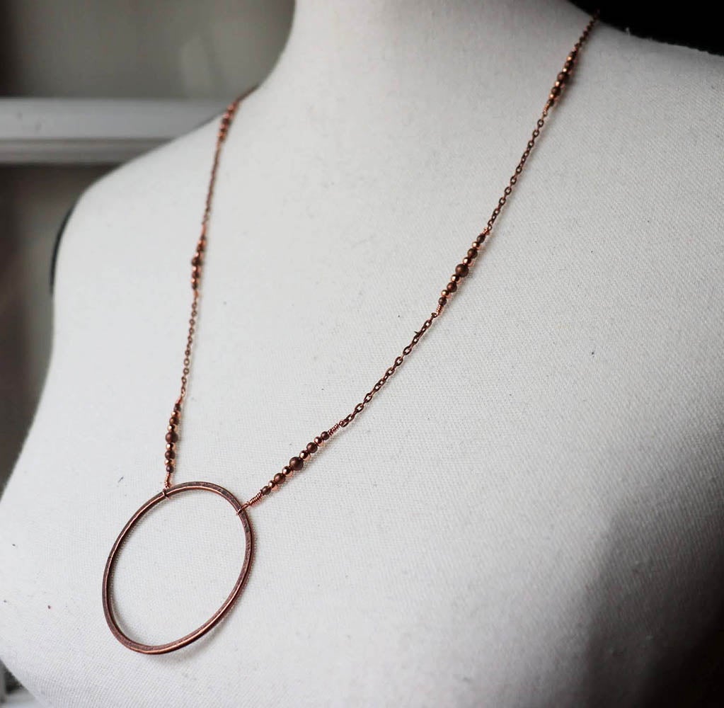 Copper Circle of Life Beaded Necklace