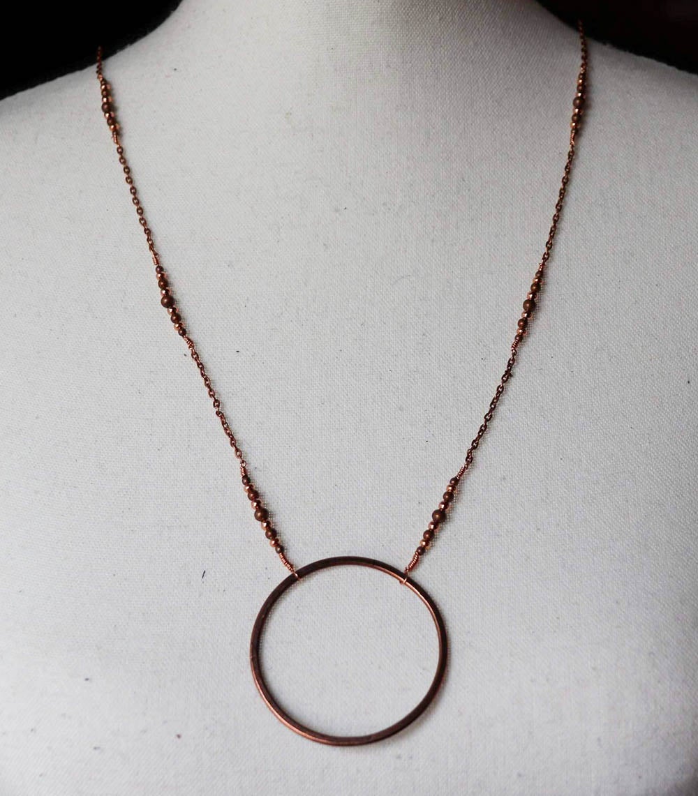 Copper Circle of Life Beaded Necklace