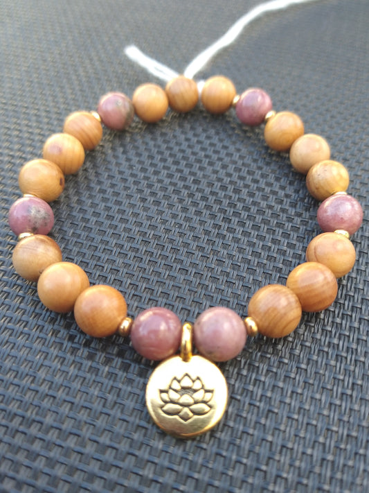 Rhodonite Bead Bracelet