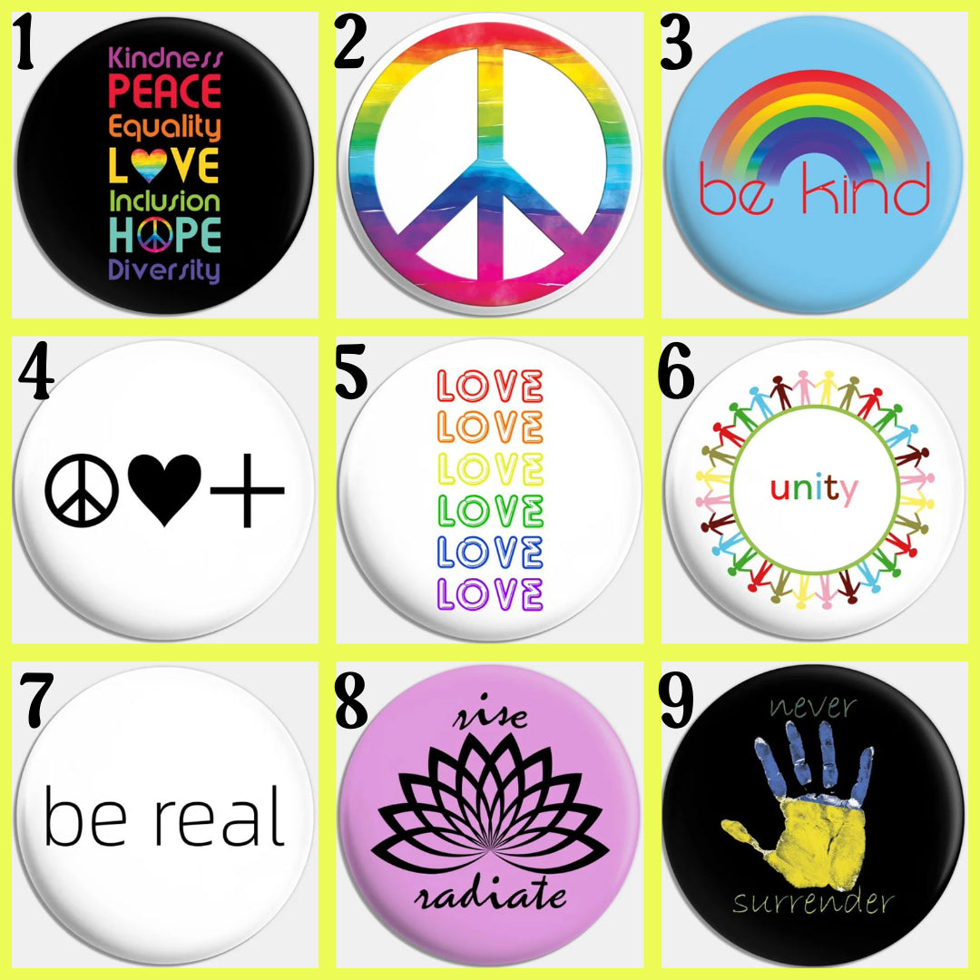 Pin Back Buttons