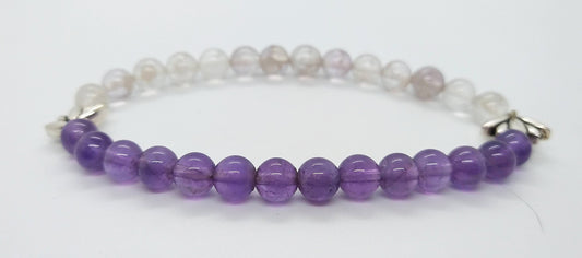 Amethyst Lotus Flower Bracelet