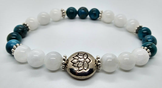 Apatite and Moonstone Bead Bracelet