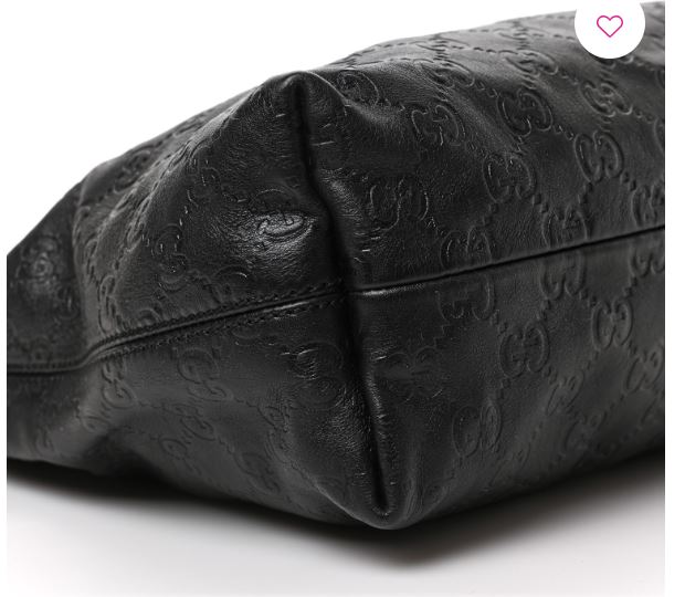 Gucci Guccissima Medium Icon Bit Hobo Black
