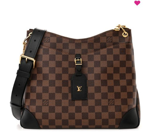 Authentic Louis Vuitton Damier Ebene Odeon MM Black