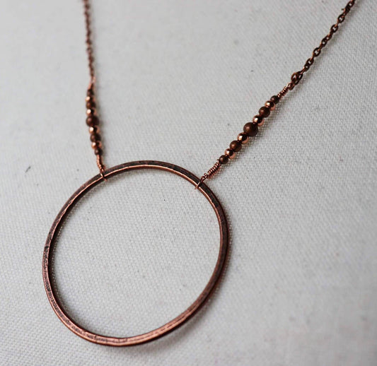 Copper Circle of Life Beaded Necklace