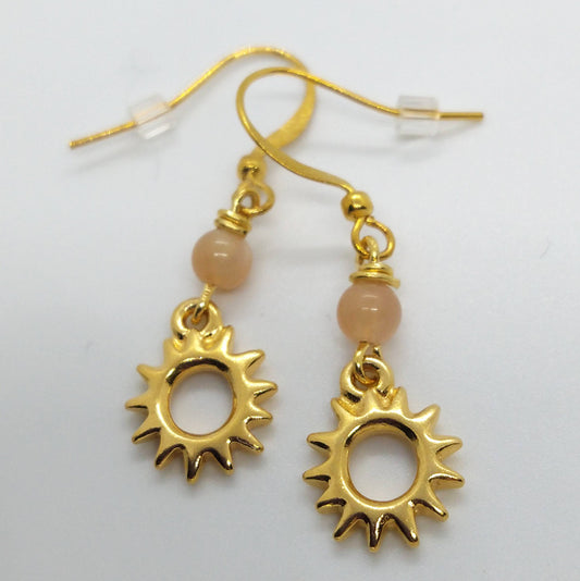 Sunstone Sun Earrings