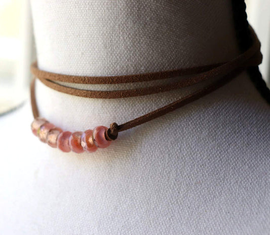 Peony Bead Wrap Necklace