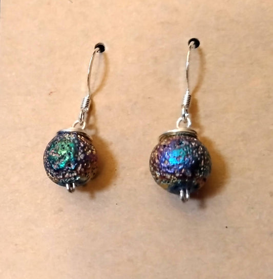 Rainow  Lava Stone Bead Earrings