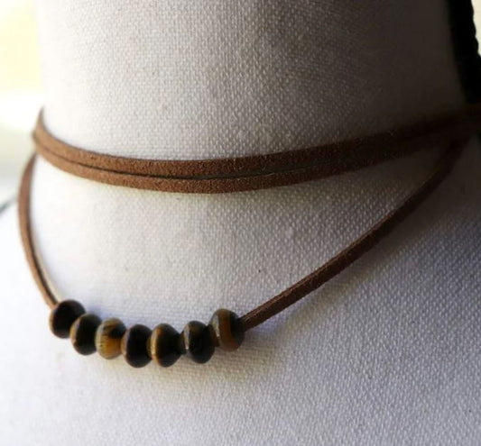Tiger Eye Wrap Necklace